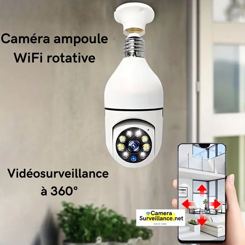 Caméra Ampoule 360° Wifi